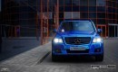 Mercedes GLK Wrapped in Blue Chrome
