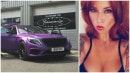 Mercedes S-Class Wrapped in Purple for Footballer's Wife Is Pimping