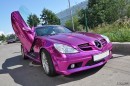 Mercedes SLK in Purple Chrome