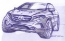 2014 Mercedes GLA sketches