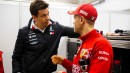 Toto Wolff Talking to Sebastian Vettel