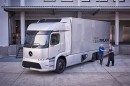 Mercedes-Benz urban eTruck, a three-axle short-radius distribution truck