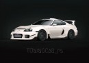 A80 Toyota Supra gets virtual widebody kit via tuningcar_ps on Instagram