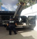A Mexican federal-police officer with a cannon-laden van seized in September 2016