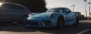 Miami Blue 2018 Porsche 911 GT3 on Vossen Wheels