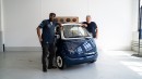 Michel Péclard and Godil Abdul Qadir are the first people to get delivery of the Microlino Pioneer Series