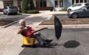 The leaf blower-powered mop bucket, the most Florida micromobility solution