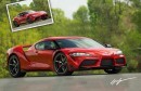 Mid-Engined 2020 Toyota Supra rendering