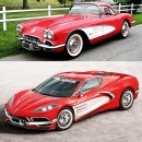 Mid-Engined Corvette Gets 1958 Makeover, Looks Like Chromed Fiberglass Desaster