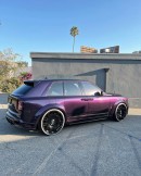 Midnight Purple Widebody Rolls-Royce Cullinan Black Badge on 26s by RDB LA