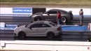 Nissan GT-R vs Audi RS3 and Fox Body Turbo Ford Mustang on DRACS