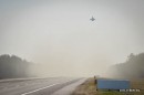 Jetfighter Landing on Highway