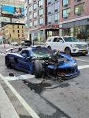 Benjamin Chen's Gemballa Mirage GT after he crashed in Manhattan
