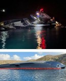 Superyacht 007 capsizes after running aground off the coast of Greece