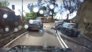 Careless MINI Driver Ignores Double Line, Smashes into BMW 1 Series in Blind Corner