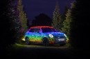 MINI Electric wrapped in smart LED lights