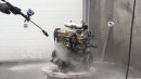 Pressure-washed engine is better than new