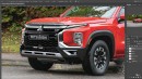 Mitsubishi L200/Triton Gets Imagined With Nissan Frontier DNA by theottle
