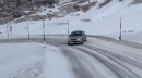 Evo drifting on snow