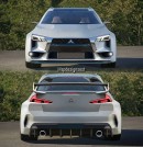 Mitsubishi Lancer Evolution rendering