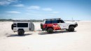 Mobi Nomad introduces teardrop mono-hull trailer Mobi X, which expands into a 6-person sleeper