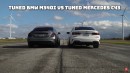 BMW M340i vs Mercedes-AMG C 43 drag and roll races on Sam CarLegion