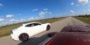Modded Chevrolet Camaro SS vs. Tuned Mustang GT race