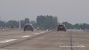 Lambo Urus vs Jeep Grand Cherokee Trackhawk drag race on cvdzijden