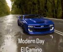 Chevrolet El Camino SS rendering by wb.artist20