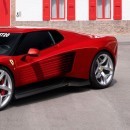 Modern Ferrari Testarossa rendering by WB Artist20