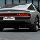 Hyundai Pony Coupe Concept EV rendering by wrd.wrld on car.design.trends