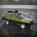 Subaru Wilderness Overlanding and VW Santana Variant off-roader renderings