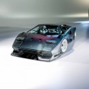 Modernized Lamborghini Countach "Carbon Copy" (rendering)