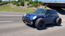 Monster car MINI on 30-inch off-road Nitto tires on B is for Build