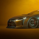 Slammed Widebody Lexus LC 500 luxury racer rendering by jota_automotive