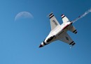 The Moon and a Thunderbirds' F-16