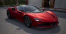 Ferrari SF90 Stradale in the new F1-75 shade of red