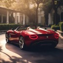 Alfa Romeo supercar AI rendering