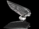 A rare 'Victoire' glass mascot by René Lalique, French, 1928