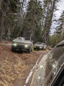 Tesla Cybetruck prototypes spotted off-roading in the Tahoe National Forest