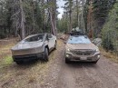 Tesla Cybetruck prototypes spotted off-roading in the Tahoe National Forest