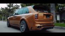 All-black and brown-orange Rolls Royce Cullinan SUVs with Mansory body kit by Platinum Motorsport