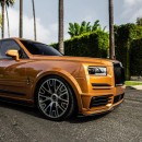 All-black and brown-orange Rolls Royce Cullinan SUVs with Mansory body kit by Platinum Motorsport