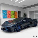 C8 Chevy Corvette murdered out on Forgiato ECL by 713 Motoring