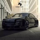 Rolls-Royce Spectre EV murdered out wheel covers rendering by andras.s.veres