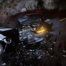 Steve Lacy Model 3 crash aftermath
