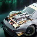 Nissan 240SX Ferrari V8 slammed widebody rendering by _kit_core