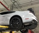 Possible 2019 Shelby GT500 Mustang test mule with fender louvers