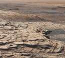 Curiosity takes picture of the Stimson sandstone formation in Gale crater