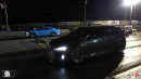 VW Golf GTI vs Ford Mustang Mach 1 drag race on ImportRace